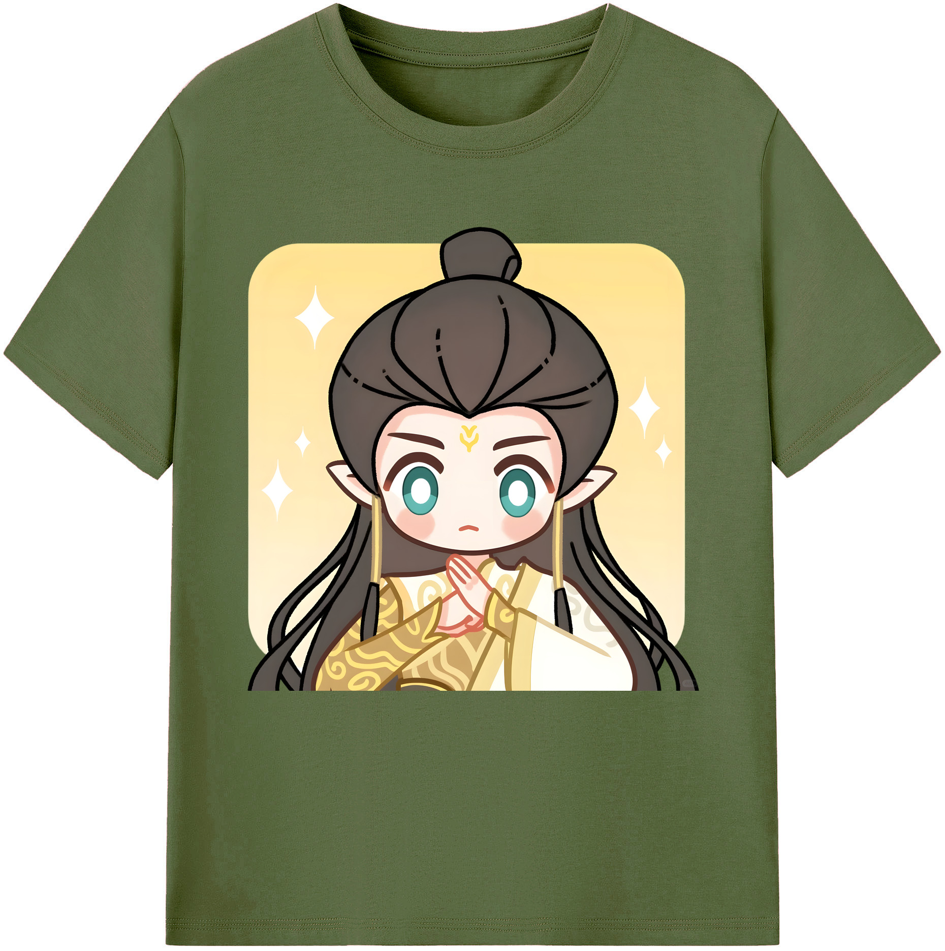 （画像用） Ne Zha 2 ナタ 魔童の大暴れ 綿100％半袖Tシャツ（フロントプリント）